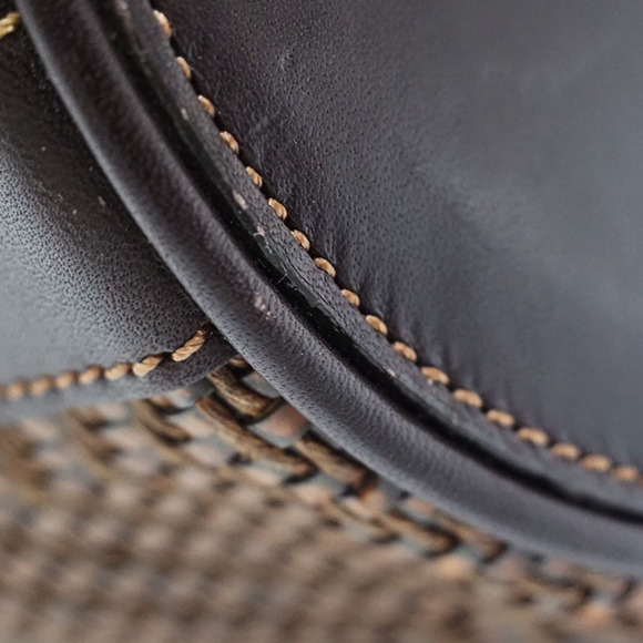 LOEWE Tote Bag Braided Basket Bucket Brown Leather Ladies - Picture 4 of 10